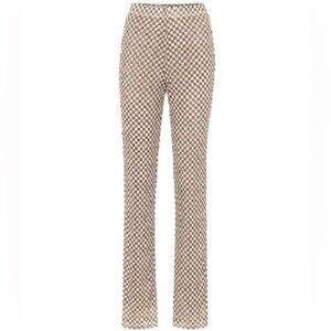 Nanushka yogi mesh checkered high rise pants